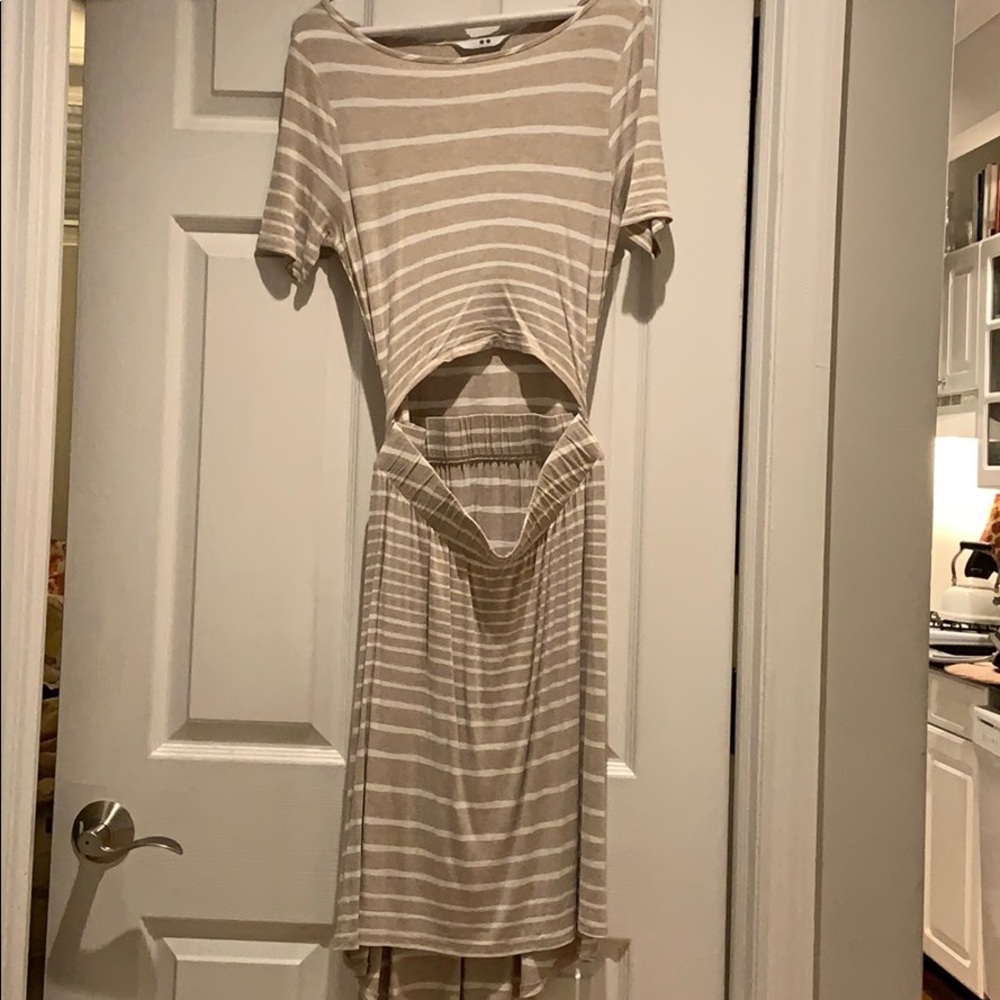 Three Dots High Low Cutout Dress